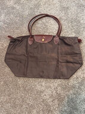 Longchamp Le Pliage Type M Modele Depose Medium Brown Bag